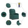 Sillón de masaje reclinable de tela verde oscuro de , Sillones - Ref: Foro24-371769, Precio: 238,19 €, Descuento: %