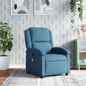 Sillón de masaje reclinable de terciopelo azul de , Sillones - Ref: Foro24-371818, Precio: 236,99 €, Descuento: %