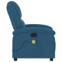 Blue Velvet Reclining Massage Chair by , Armchairs - Ref: Foro24-371818, Price: 235,89 €, Discount: %