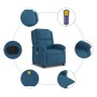 Blue Velvet Reclining Massage Chair by , Armchairs - Ref: Foro24-371818, Price: 235,89 €, Discount: %