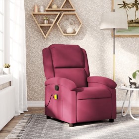 Red wine velvet reclining massage chair by , Armchairs - Ref: Foro24-371813, Price: 235,61 €, Discount: %