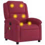 Red wine velvet reclining massage chair by , Armchairs - Ref: Foro24-371813, Price: 235,99 €, Discount: %