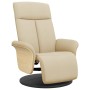 Sillón reclinable con reposapiés tela color crema de , Sillones - Ref: Foro24-356527, Precio: 244,00 €, Descuento: %