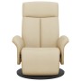 Recliner chair with footrest in cream fabric by , Armchairs - Ref: Foro24-356527, Price: 244,00 €, Discount: %