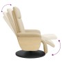 Sillón reclinable con reposapiés tela color crema de , Sillones - Ref: Foro24-356527, Precio: 244,00 €, Descuento: %