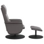 Sillón de masaje reclinable con reposapiés cuero sintético gris de , Sillones - Ref: Foro24-356559, Precio: 137,36 €, Descuen...