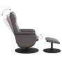 Sillón de masaje reclinable con reposapiés cuero sintético gris de , Sillones - Ref: Foro24-356559, Precio: 137,36 €, Descuen...