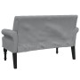 Banco con respaldo tela gris claro 120x62x75,5 cm de , Bancos - Ref: Foro24-372120, Precio: 175,10 €, Descuento: %