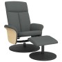 Sillón reclinable con reposapiés tela gris oscuro de , Sillones - Ref: Foro24-356531, Precio: 212,85 €, Descuento: %