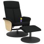 Sillón reclinable de masaje con reposapiés tela negro de , Sillones - Ref: Foro24-356544, Precio: 161,11 €, Descuento: %