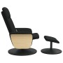 Sillón reclinable de masaje con reposapiés tela negro de , Sillones - Ref: Foro24-356544, Precio: 161,11 €, Descuento: %