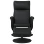 Sillón reclinable con reposapiés cuero sintético negro de , Sillones - Ref: Foro24-356552, Precio: 153,20 €, Descuento: %