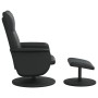 Sillón reclinable con reposapiés cuero sintético negro de , Sillones - Ref: Foro24-356552, Precio: 153,20 €, Descuento: %