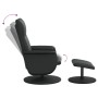 Sillón reclinable con reposapiés cuero sintético negro de , Sillones - Ref: Foro24-356552, Precio: 153,20 €, Descuento: %