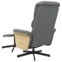 Sillón reclinable de masaje con reposapiés tela gris oscuro de , Sillones - Ref: Foro24-356623, Precio: 143,19 €, Descuento: %