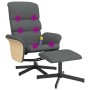 Relax-Massagesessel mit Fußstütze aus dunkelgrauem Stoff von , Sessel - Ref: Foro24-356623, Preis: 143,19 €, Rabatt: %