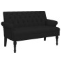 Banco con respaldo tela negro 120x62x75,5 cm de , Bancos - Ref: Foro24-372122, Precio: 175,35 €, Descuento: %