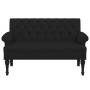 Banco con respaldo tela negro 120x62x75,5 cm de , Bancos - Ref: Foro24-372122, Precio: 175,35 €, Descuento: %