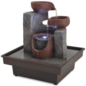 Indoor fountain with LED light made of polyresin by vidaXL, Fountains and waterfalls - Ref: Foro24-244284, Price: 37,99 €, Di...