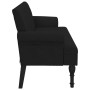 Banco con respaldo tela negro 120x62x75,5 cm de , Bancos - Ref: Foro24-372122, Precio: 175,35 €, Descuento: %