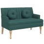 Bench with cushions dark green fabric 113x64.5x75.5 cm by , Banks - Ref: Foro24-372134, Price: 175,41 €, Discount: %