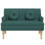 Banco con cojines tela verde oscuro 113x64,5x75,5 cm de , Bancos - Ref: Foro24-372134, Precio: 175,41 €, Descuento: %