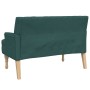 Banco con cojines tela verde oscuro 113x64,5x75,5 cm de , Bancos - Ref: Foro24-372134, Precio: 175,41 €, Descuento: %