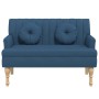 Bench with blue fabric cushions 113x64.5x75.5 cm by , Banks - Ref: Foro24-372136, Price: 175,41 €, Discount: %