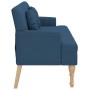 Bench with blue fabric cushions 113x64.5x75.5 cm by , Banks - Ref: Foro24-372136, Price: 175,41 €, Discount: %