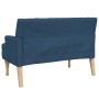 Bench with blue fabric cushions 113x64.5x75.5 cm by , Banks - Ref: Foro24-372136, Price: 175,41 €, Discount: %