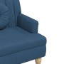 Bench with blue fabric cushions 113x64.5x75.5 cm by , Banks - Ref: Foro24-372136, Price: 175,41 €, Discount: %