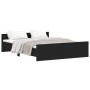 Estructura de cama con cabecero y piecero negro 160x200 cm de , Camas y somieres - Ref: Foro24-3203762, Precio: 140,99 €, Des...