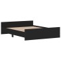 Estructura de cama con cabecero y piecero negro 160x200 cm de , Camas y somieres - Ref: Foro24-3203762, Precio: 140,99 €, Des...