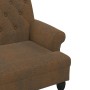 Bench with brown synthetic suede backrest 120x62x75.5 cm by , Banks - Ref: Foro24-372129, Price: 190,74 €, Discount: %