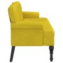 Banco con respaldo terciopelo amarillo 119,5x64,5x75 cm de , Bancos - Ref: Foro24-372162, Precio: 184,33 €, Descuento: %