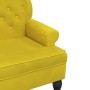 Bench with yellow velvet backrest 119.5x64.5x75 cm by , Banks - Ref: Foro24-372162, Price: 184,33 €, Discount: %