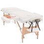 Folding massage table 3 zones 10 cm thickness white by vidaXL, massage tables - Ref: Foro24-110152, Price: 241,95 €, Discount: %