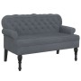 Banco con respaldo terciopelo gris oscuro 119,5x64,5x75 cm de , Bancos - Ref: Foro24-372157, Precio: 190,79 €, Descuento: %