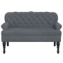 Banco con respaldo terciopelo gris oscuro 119,5x64,5x75 cm de , Bancos - Ref: Foro24-372157, Precio: 190,79 €, Descuento: %