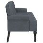 Bench with dark gray velvet backrest 119.5x64.5x75 cm by , Banks - Ref: Foro24-372157, Price: 190,79 €, Discount: %