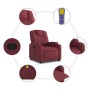 Sillón de masaje reclinable de tela color vino tinto de , Sillones - Ref: Foro24-372380, Precio: 220,47 €, Descuento: %