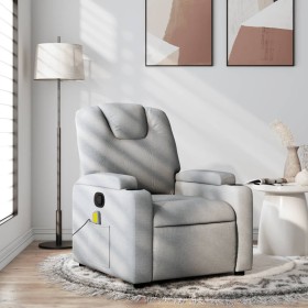 Sillón reclinable de masaje de tela gris claro de , Sillones - Ref: Foro24-372377, Precio: 239,99 €, Descuento: %