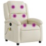 Cream Synthetic Leather Massage Recliner by , Armchairs - Ref: Foro24-371783, Price: 241,99 €, Discount: %