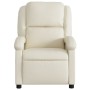 Sillón reclinable de masaje cuero sintético crema de , Sillones - Ref: Foro24-371783, Precio: 241,99 €, Descuento: %