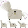 Cream Synthetic Leather Massage Recliner by , Armchairs - Ref: Foro24-371783, Price: 241,99 €, Discount: %