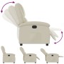 Cream Faux Leather Recliner by , Armchairs - Ref: Foro24-371776, Price: 219,99 €, Discount: %