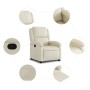 Cream Faux Leather Recliner by , Armchairs - Ref: Foro24-371776, Price: 219,99 €, Discount: %