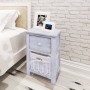 White wooden nightstand by vidaXL, Nightstands - Ref: Foro24-242866, Price: 59,01 €, Discount: %