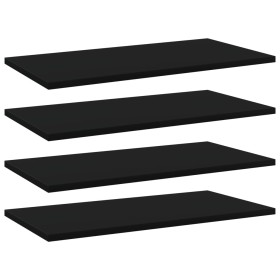 Shelf units 4 pcs engineered wood black 60x30x1.5cm by , Shelves - Ref: Foro24-805236, Price: 26,79 €, Discount: %