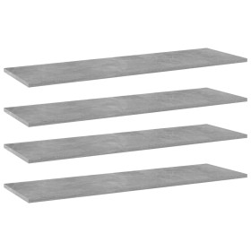 Estante para estantería 4 uds madera gris hormigón 100x30x1,5cm de , Estanterías - Ref: Foro24-805402, Precio: 33,90 €, Descu...